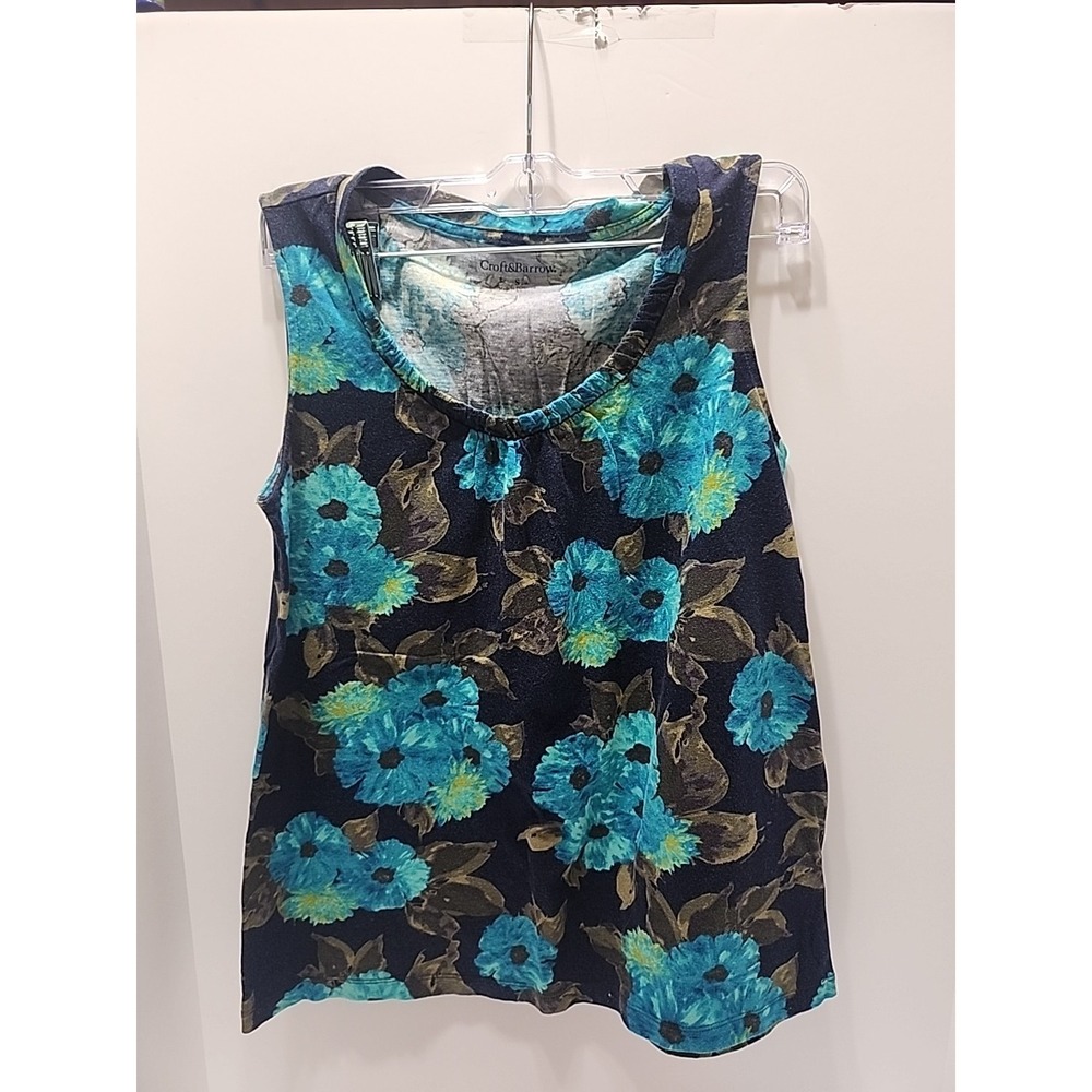 Croft&Barrow Sleeveless Top Size S Floral‎
